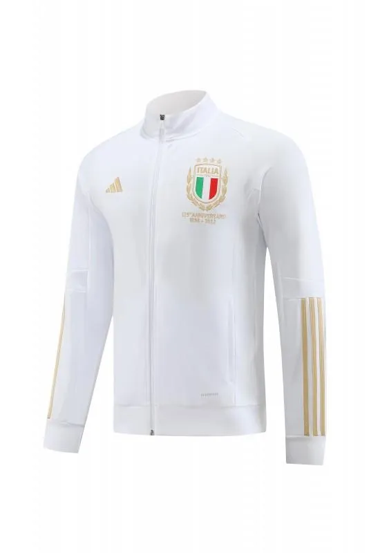 2023 Italy 125th Anniversary White Full Zipper Hooide Jacket+Pants