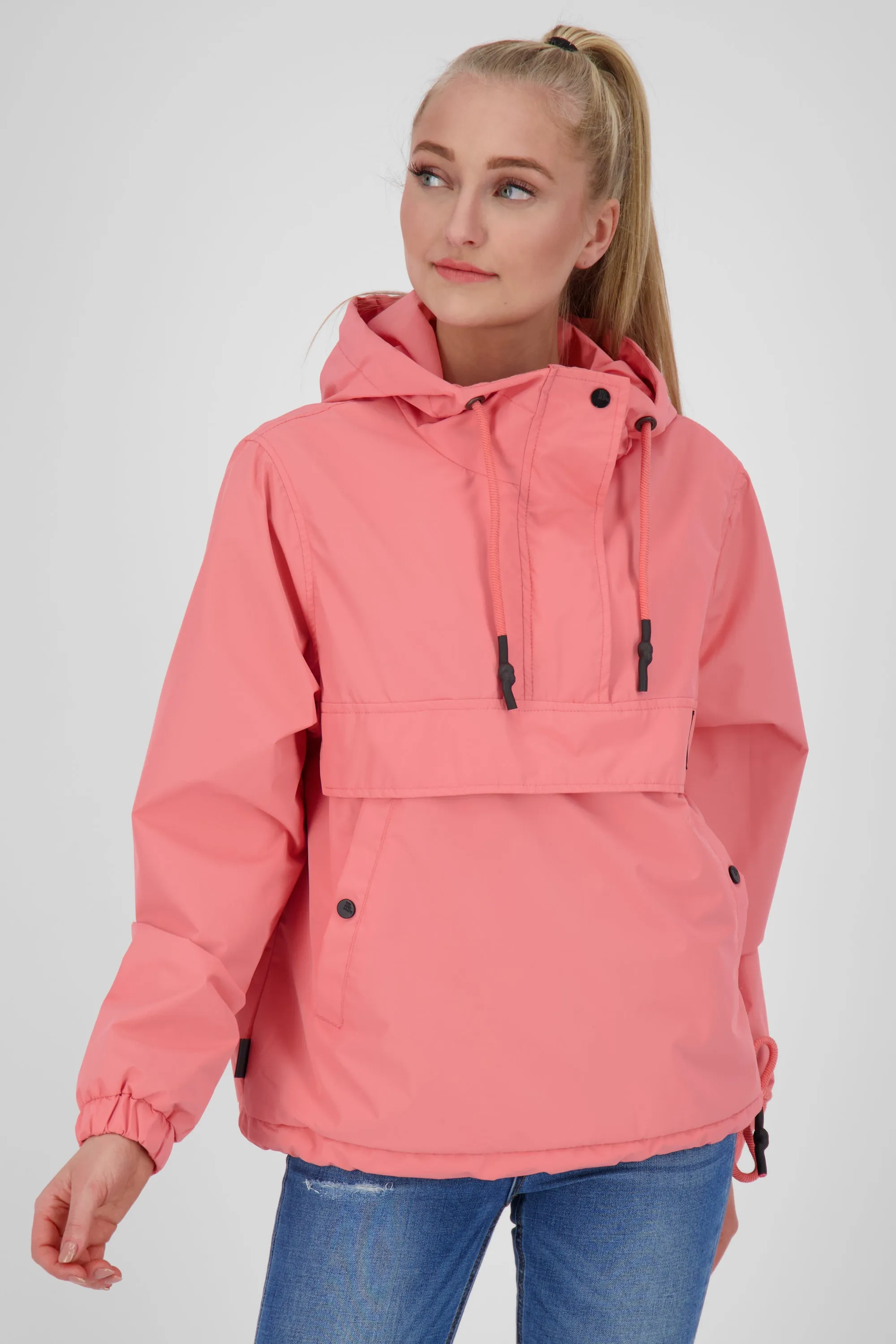 Alife & Kickin BoaAK B leichter Damen Windbreaker mit Kapuze Orange