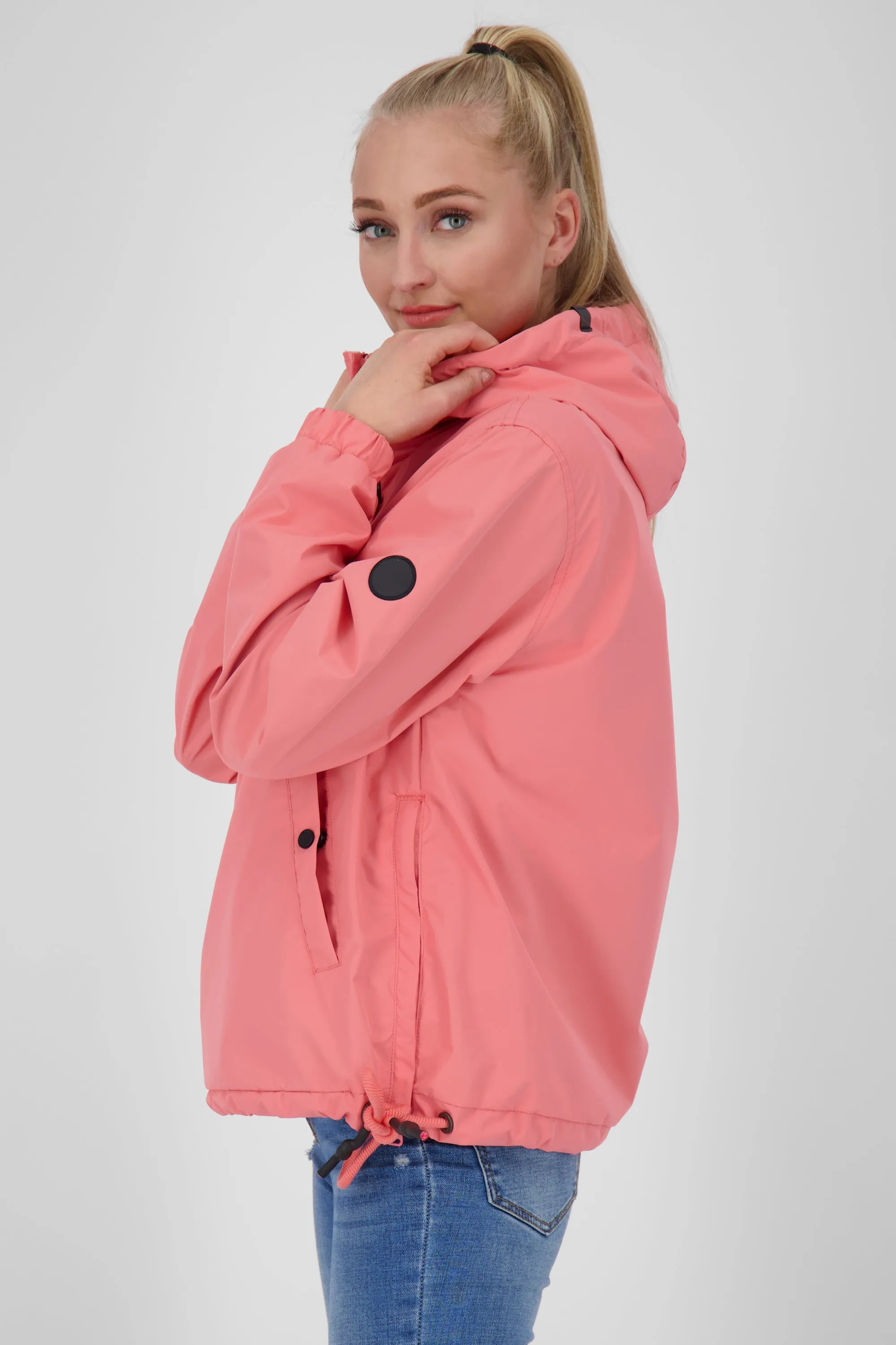 Alife & Kickin BoaAK B leichter Damen Windbreaker mit Kapuze Orange