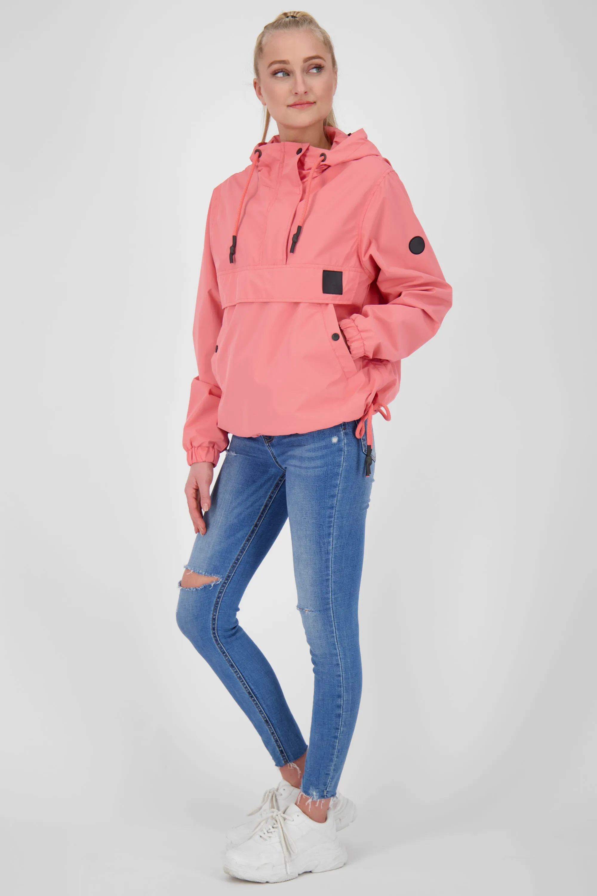 Alife & Kickin BoaAK B leichter Damen Windbreaker mit Kapuze Orange