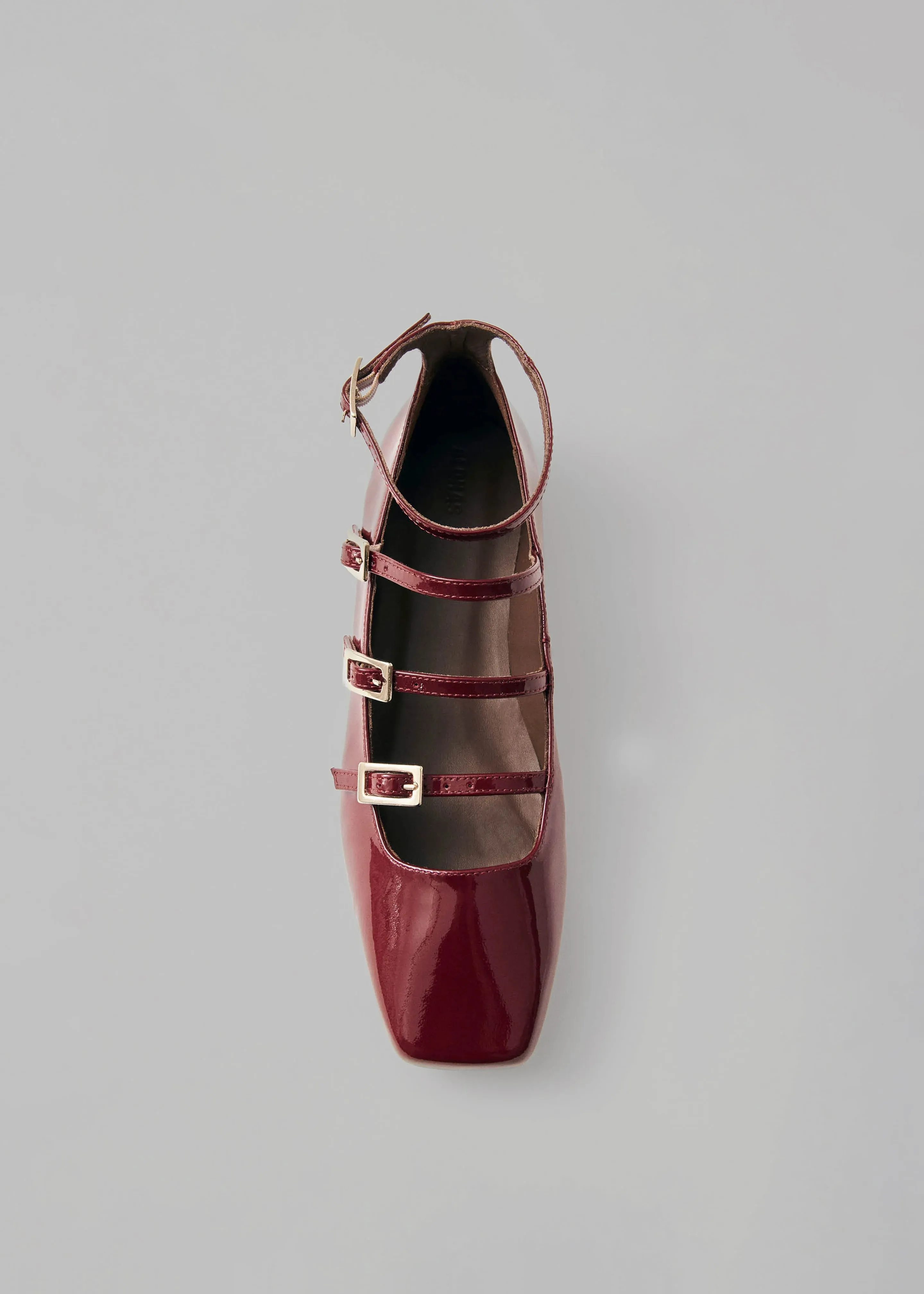 Alohas Luke Onix Leather Ballet Flats - Wine Burgundy