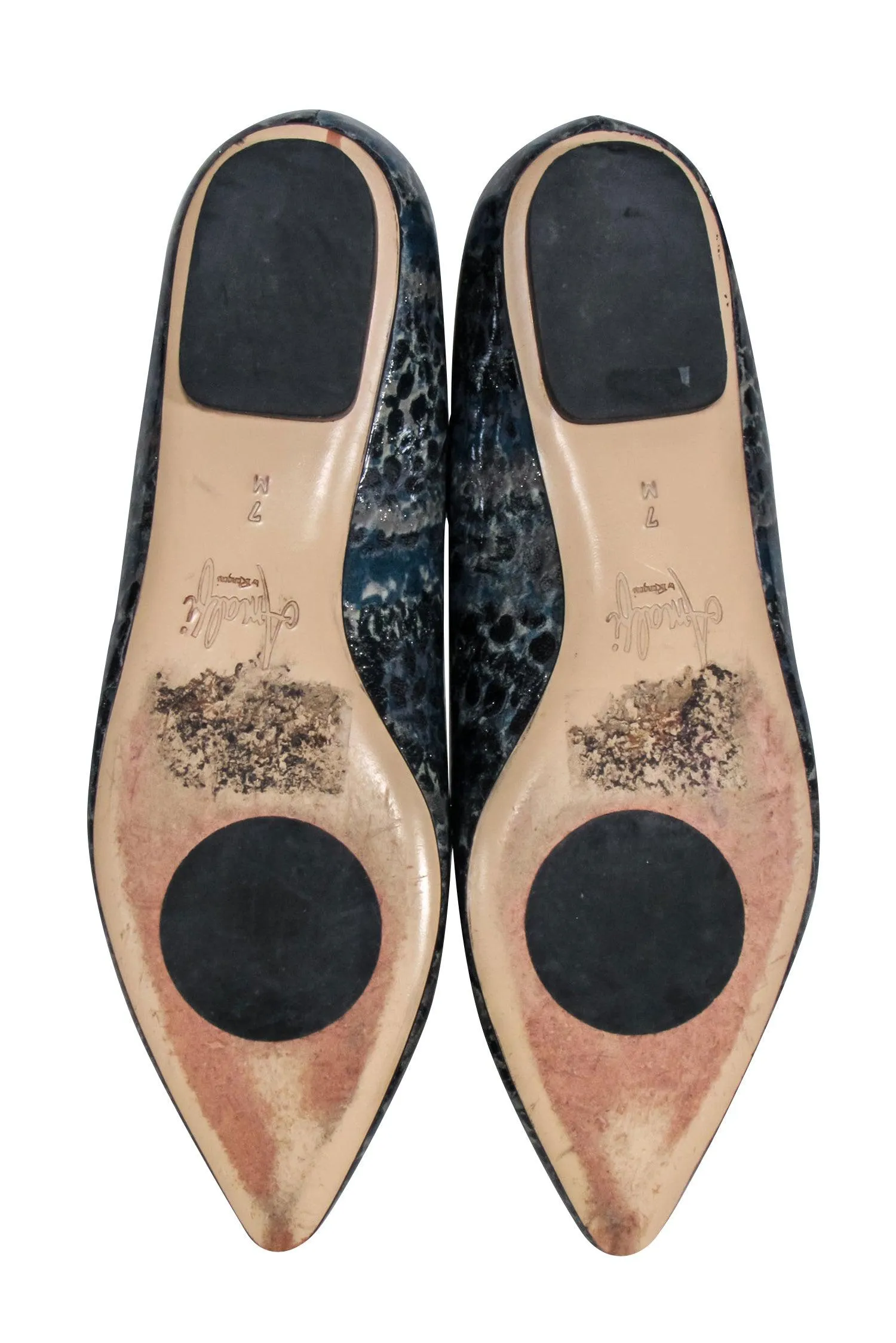 Amalfi by Rangoni - Green & Black Print Patent Flats Sz 7