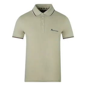 Aquascutum Brand Logo Beige Polo Shirt