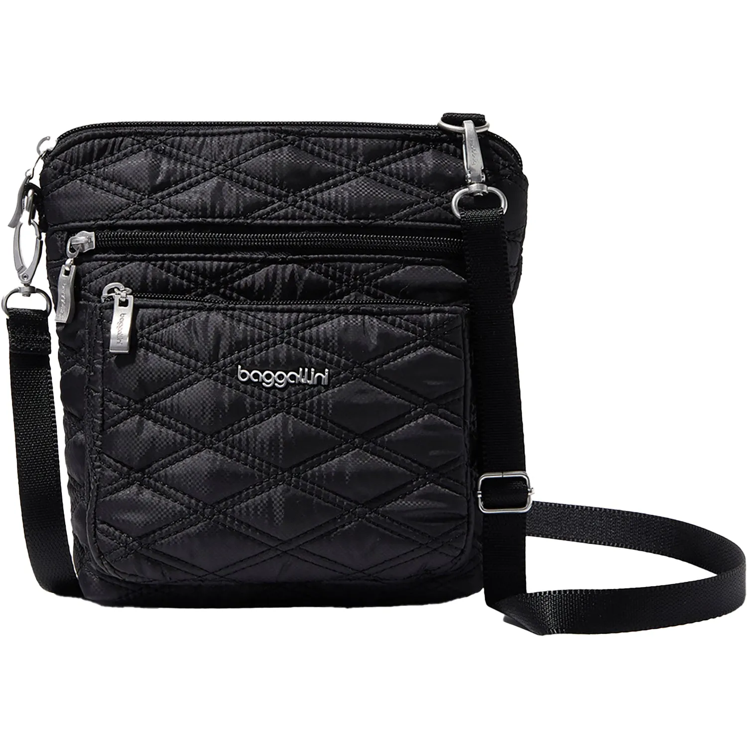 Baggallini Modern Pocket Crossbody Black Quilt