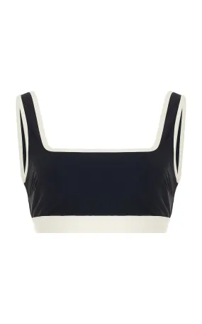 BONDI BORN Hayden Contrast-Trimmed Bikini Top