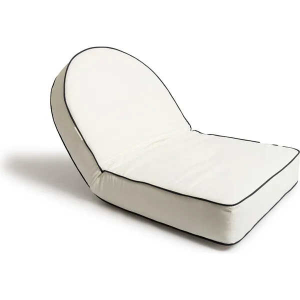 Business & Pleasure Co. Reclining Pillow Lounger, Antique White