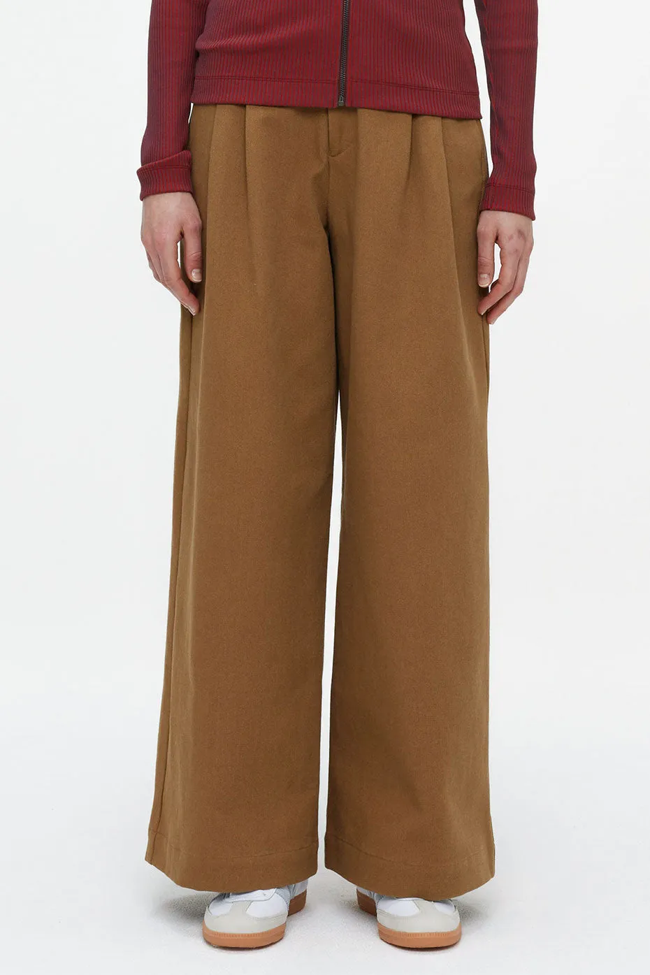 Camel Pan Smokey Trousers