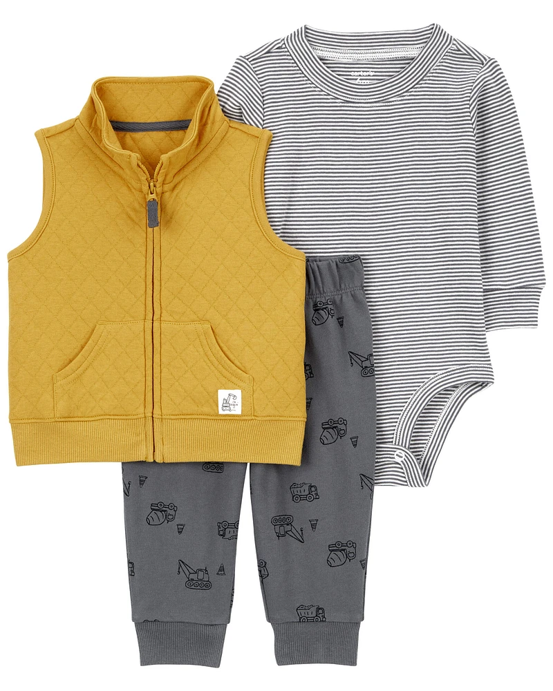 Carters Oshkosh Baby 3-Piece Little Vest Set