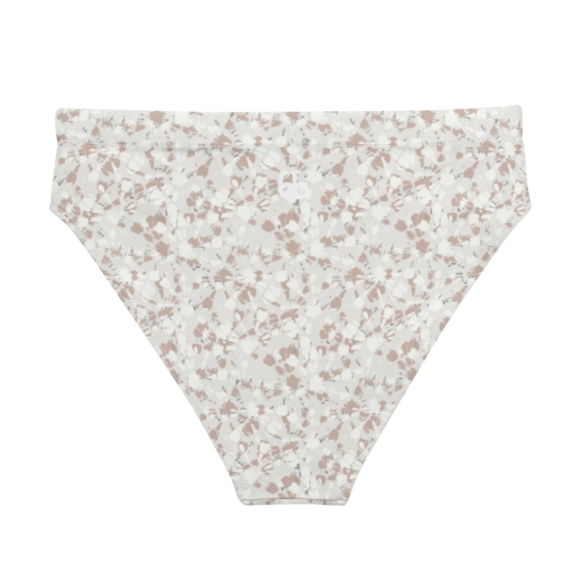 Champagne Tie Dye High Waisted Bikini Bottom