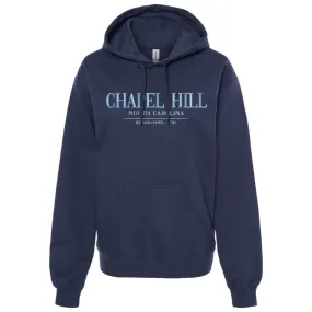 Chapel Hill North Carolina Embroidered Navy Chill Hoodie