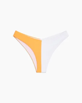 Chiara Bikini Bottom | White/Papaya