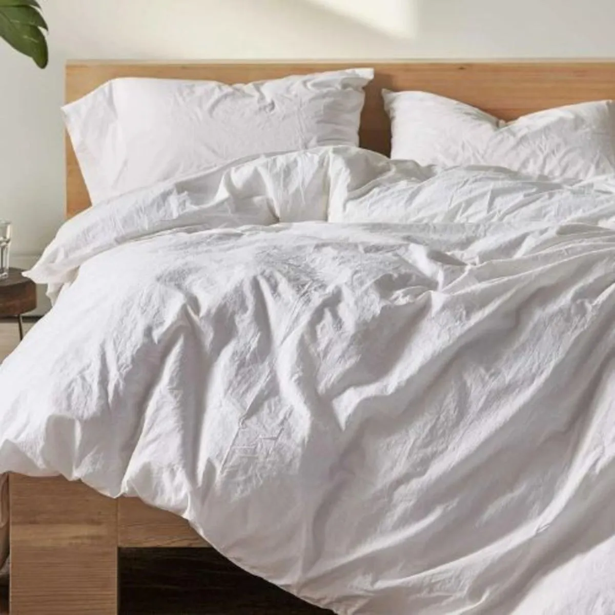 Crinkled Percale Duvet Cover