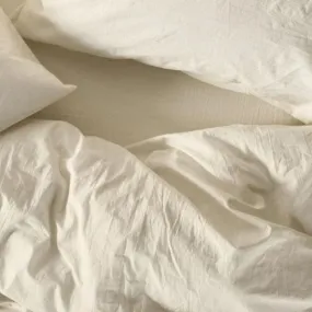 Crinkled Percale Duvet Cover