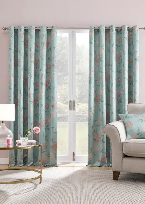 Dreams & Drapes Dahlia Dimout Blue Eyelet Curtains