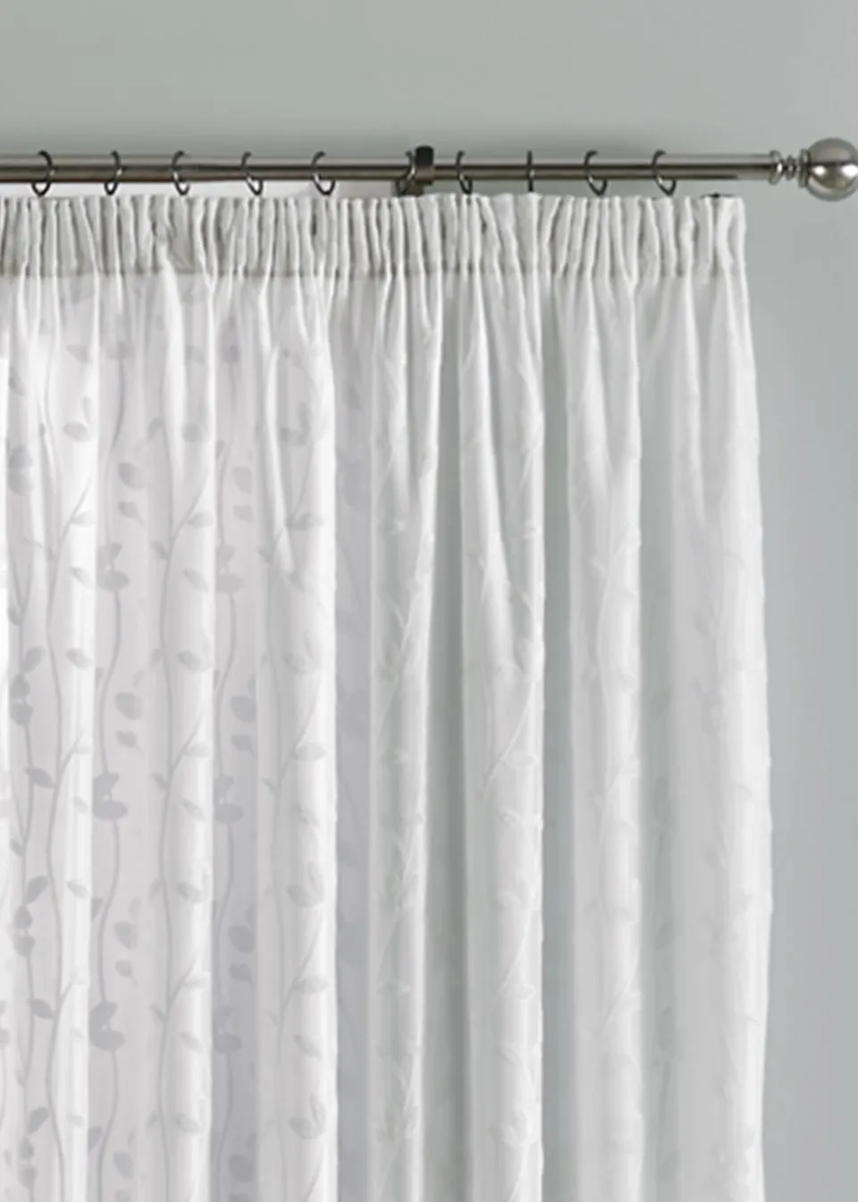 Dreams & Drapes Sophia Jacquard Ivory Pencil Pleat Curtains