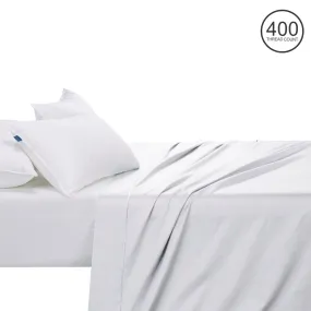 Egyptian Cotton Co 400 Thread Flat Sheet White