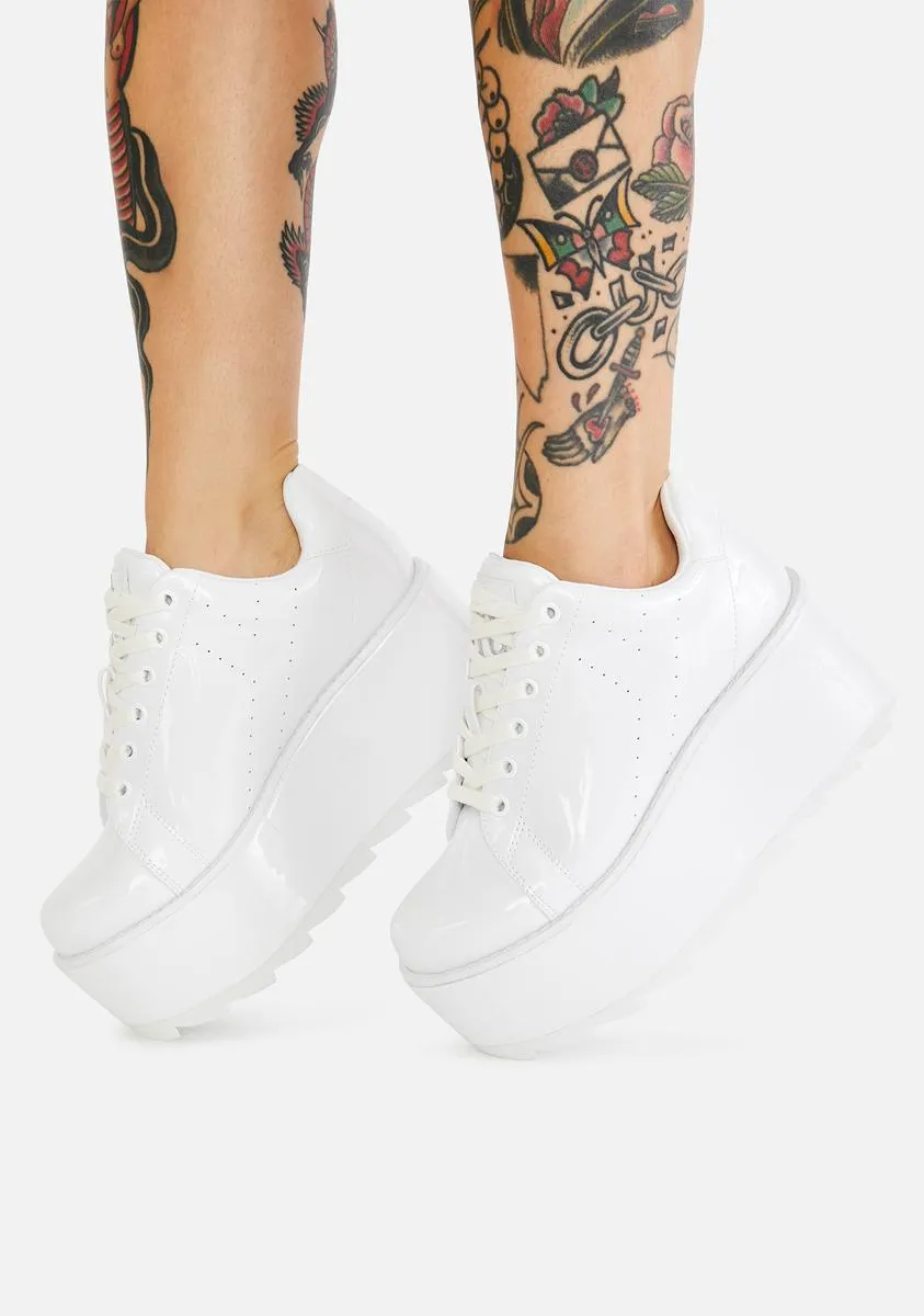 Eraser Lala Patent Platform Sneakers-