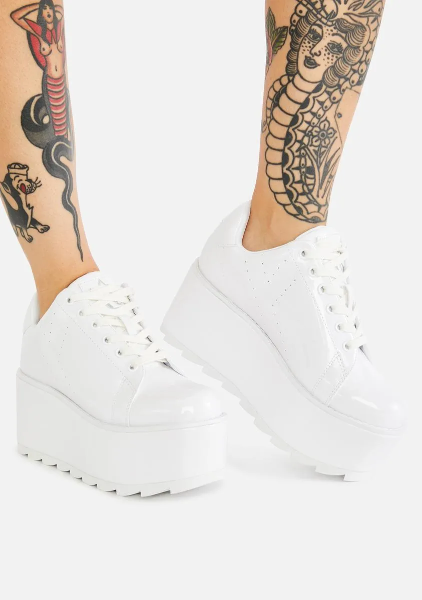 Eraser Lala Patent Platform Sneakers-