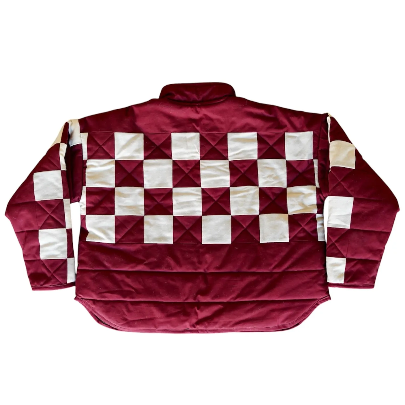 FICE x Lucky Lady Quilt Co. Racing Jacket - Burgundy/Cream