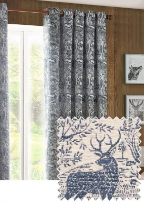 furn. Winter Woods Animal Chenille Eyelet Curtains