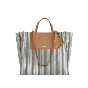 Future Classics   Large Spread Tote Caramel X Canvas Stripes