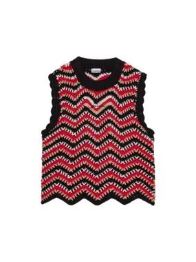 Ganni Cotton Crochet Vest K2160