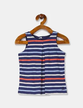 GAP Girls Blue Printed Pleat Tank