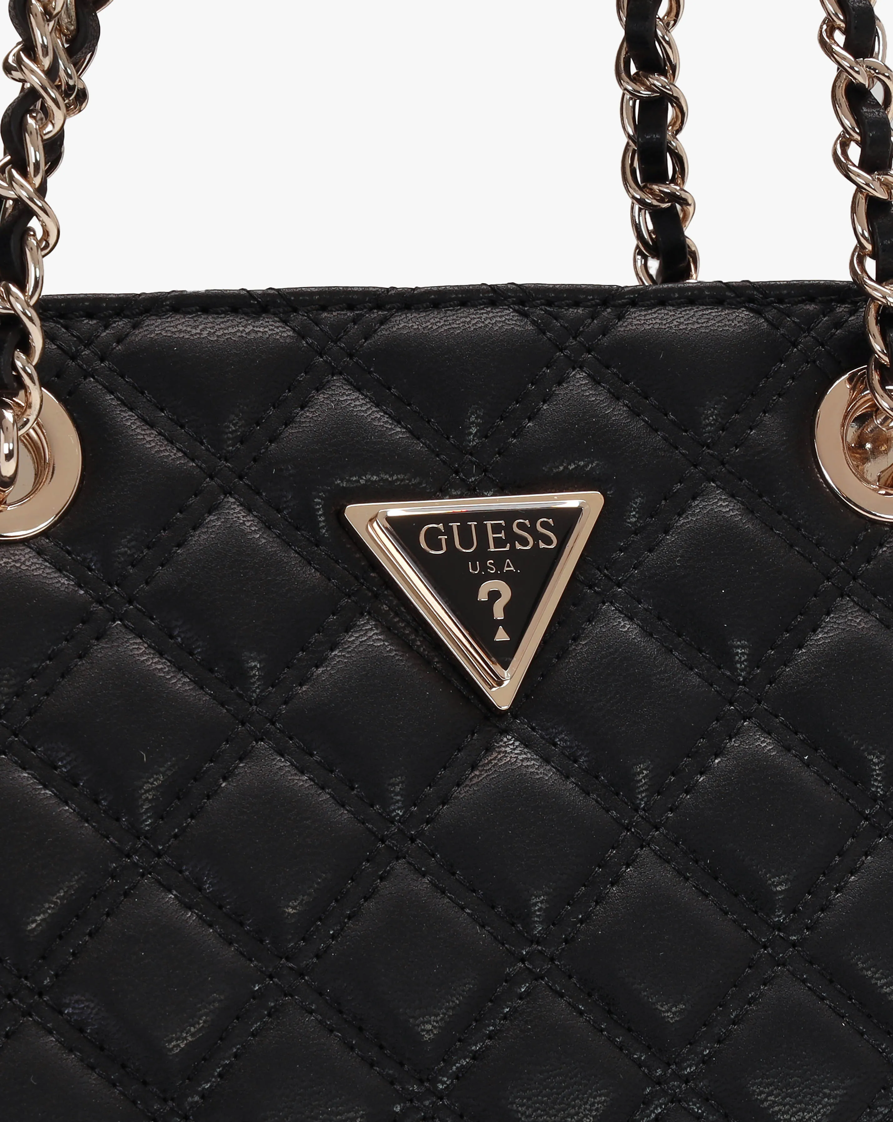 Guess Dome Black Quilted Shoulder Bag