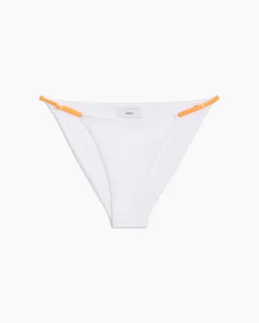 Hannah Bikini Bottom | White/Papaya