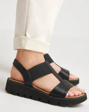 Heavenly Feet Ritz T Bar Elasticated Sandals Extra Wide Fit