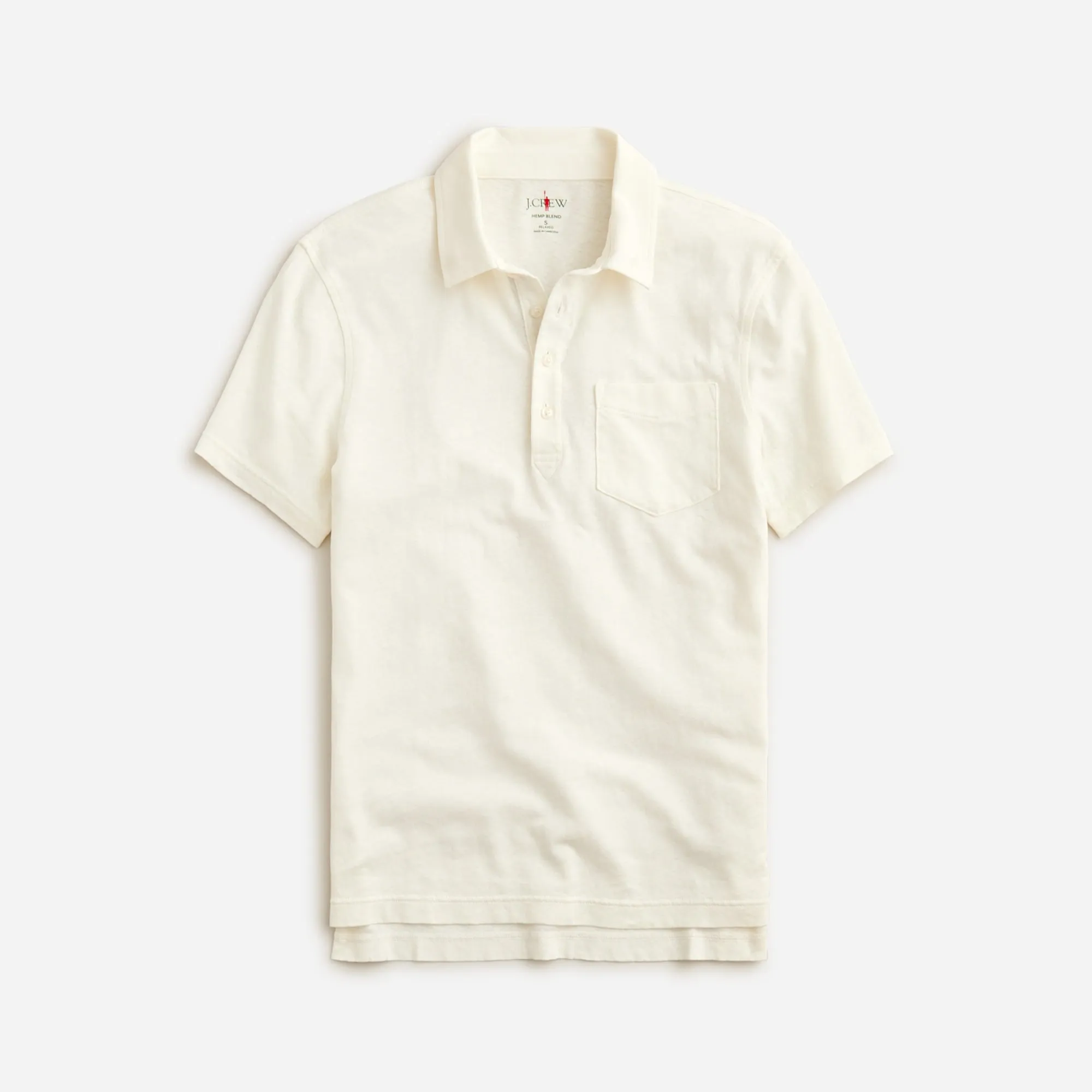 Hemp-organic cotton blend polo shirt