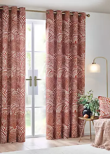 Hoem Nola Lined Pair of Eyelet Curtains | Kaleidoscope