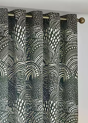 Hoem Nola Lined Pair of Eyelet Curtains | Kaleidoscope