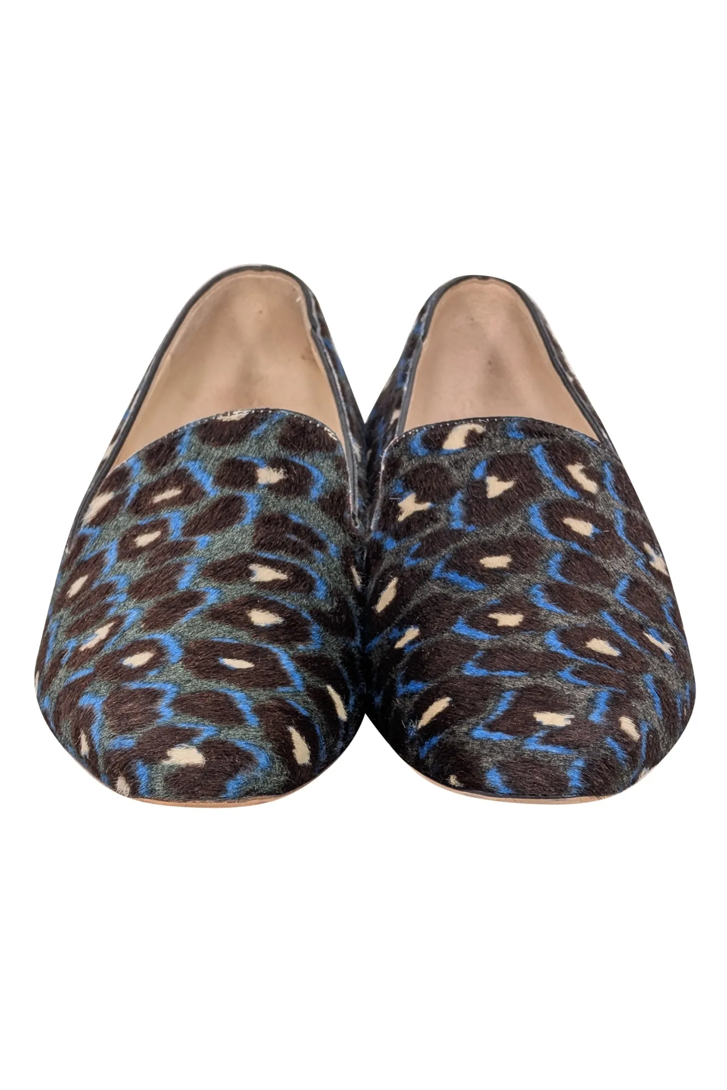 Jimmy Choo - Blue & Grey Leopard Print Flats Sz 6