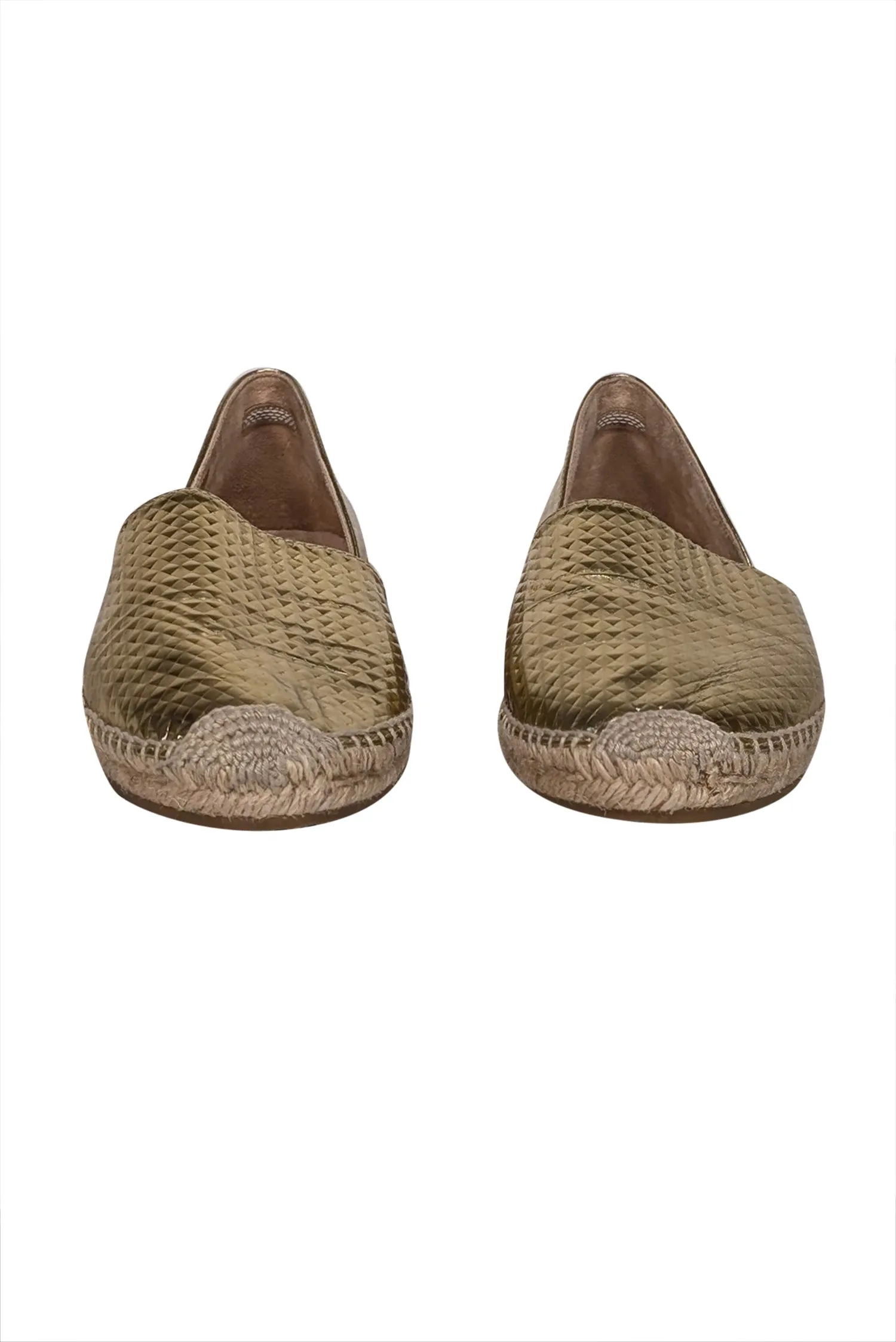 Jimmy Choo - Gold Textured Espadrille Flats Sz 7