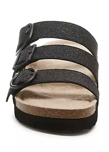 Ladies Black Astor Glenn Glitter Sandals by Rocket Dog | Look Again