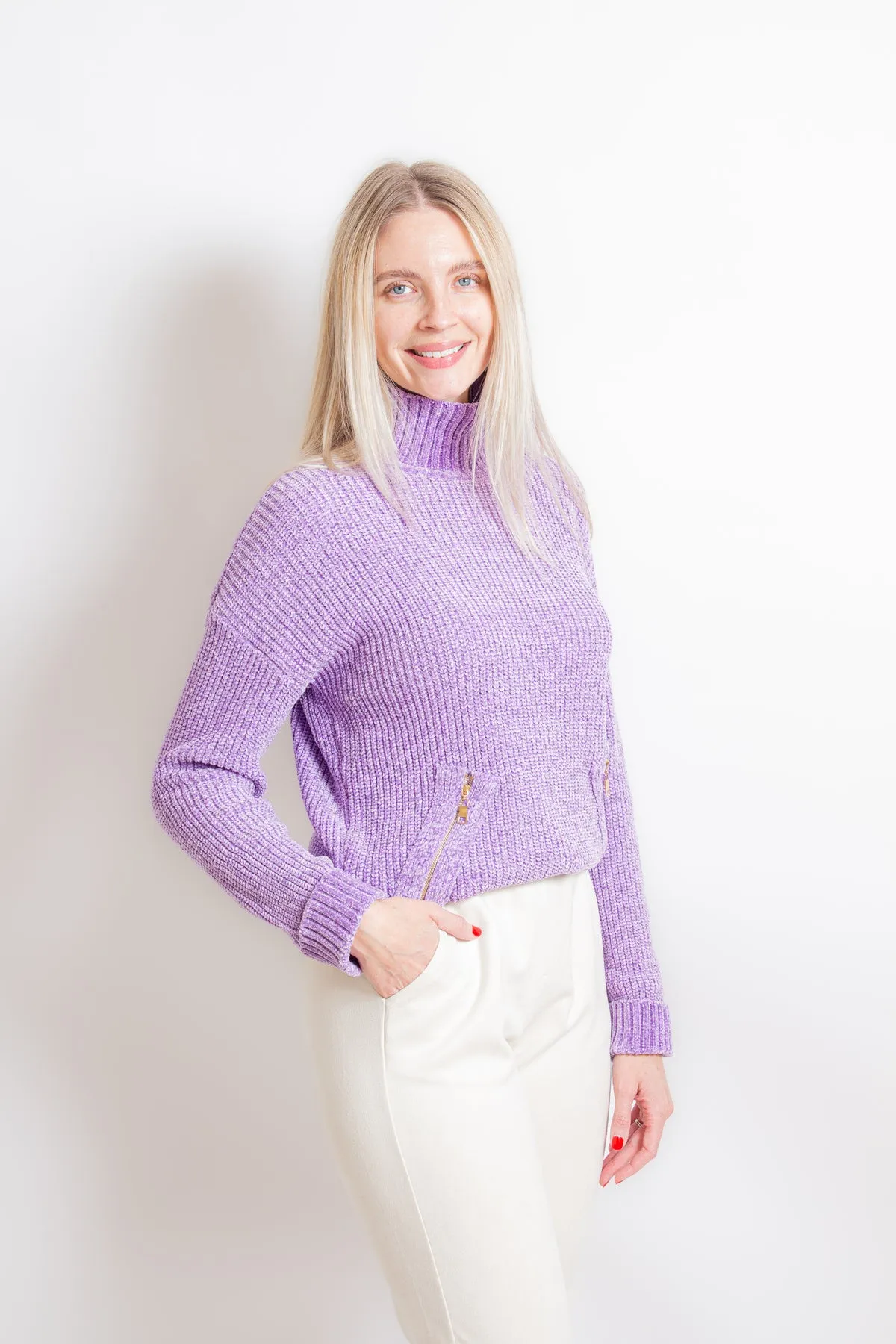 Lavender Turtleneck Sweater