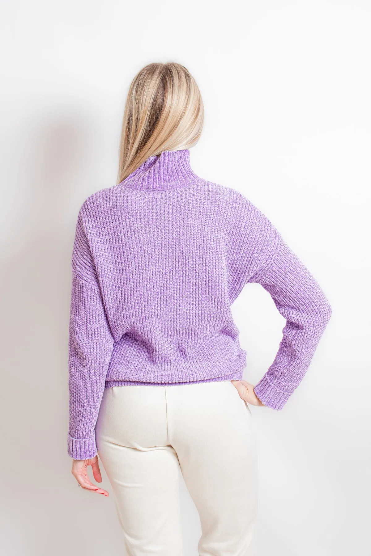 Lavender Turtleneck Sweater