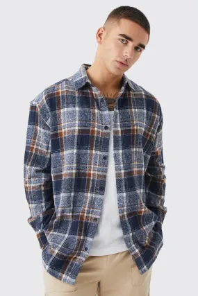 Longsleeve Oversized Flannel Shirt Jacket