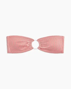 Luna Bikini Top | Spiced Coral Striped