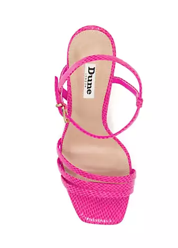 Magnum Pink Reptile Barely There Heeled Sandals by Dune London | Look Again