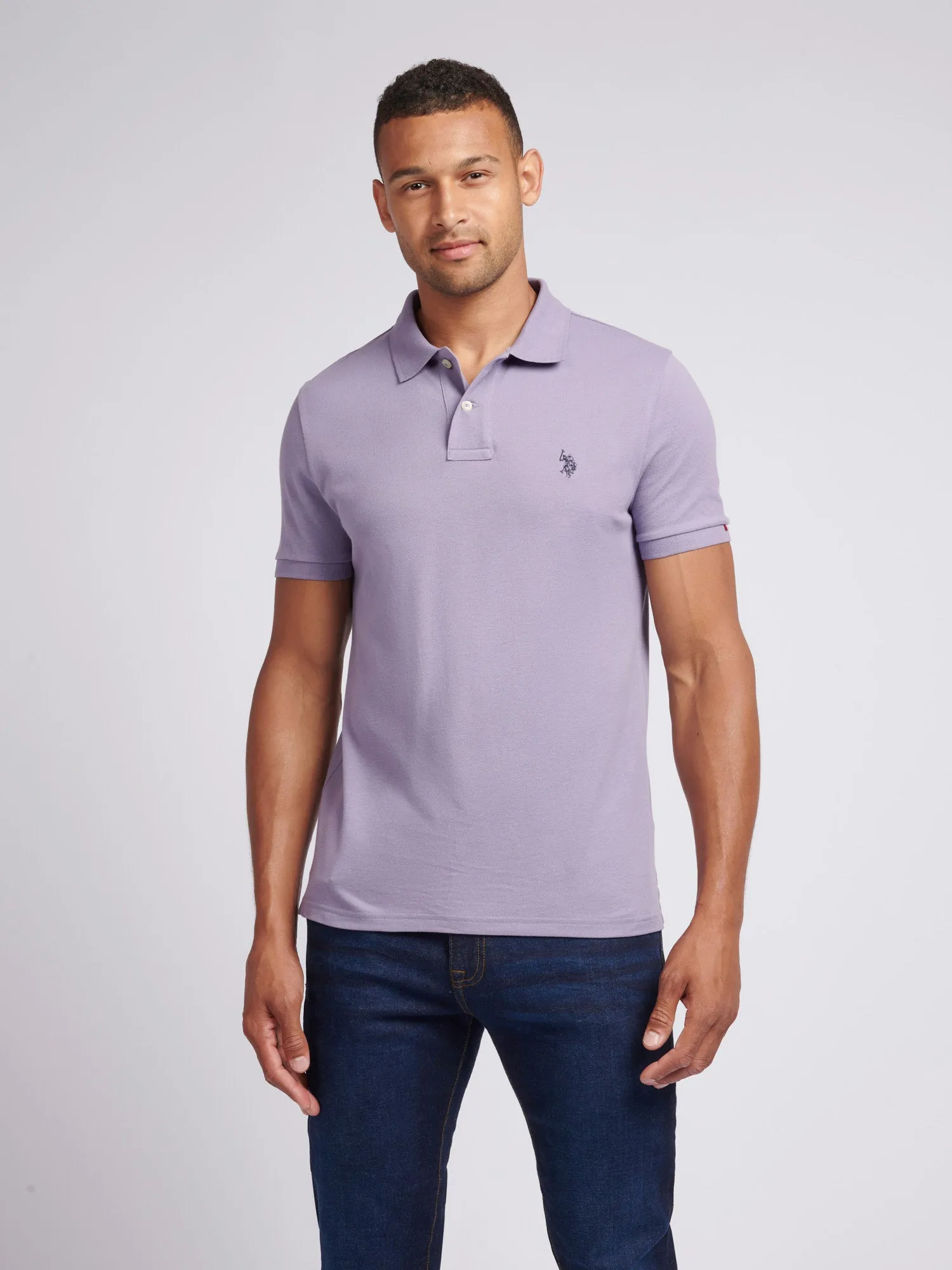 Mens Pique Polo Shirt in Dusk