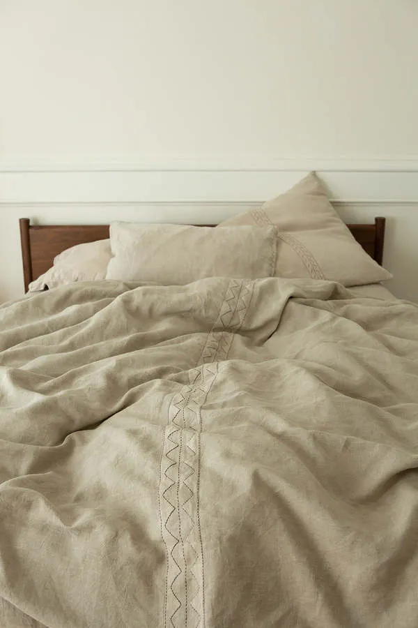 Mountain Washed Linen Duvet Cover - Natural