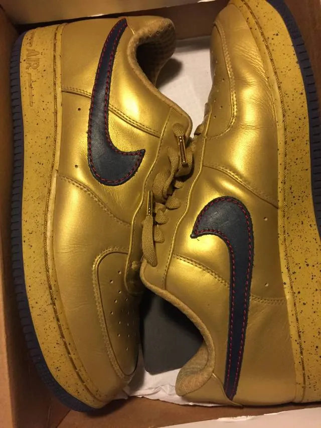 Nike Air Force 1 Low Olympic USA Barkley Metallic Gold Navy