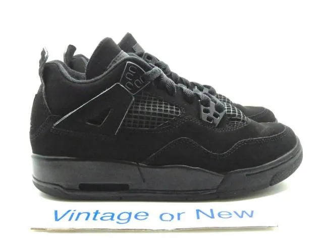 Nike Air Jordan IV 4 Black Cat Retro GS 2006 sz 3.5Y