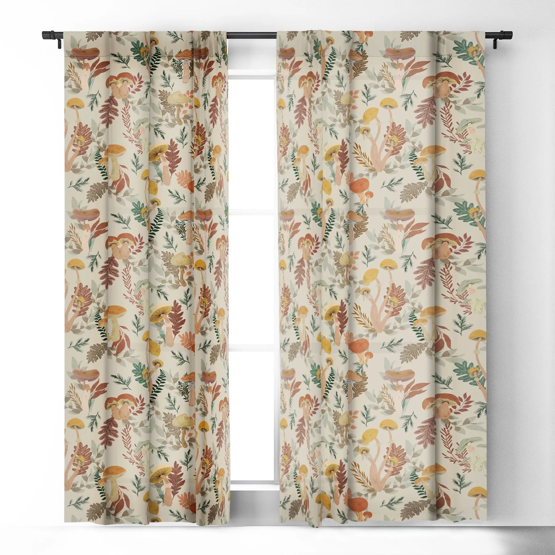 Ole Colorful Mushrooms Blackout Window Curtains (DS)