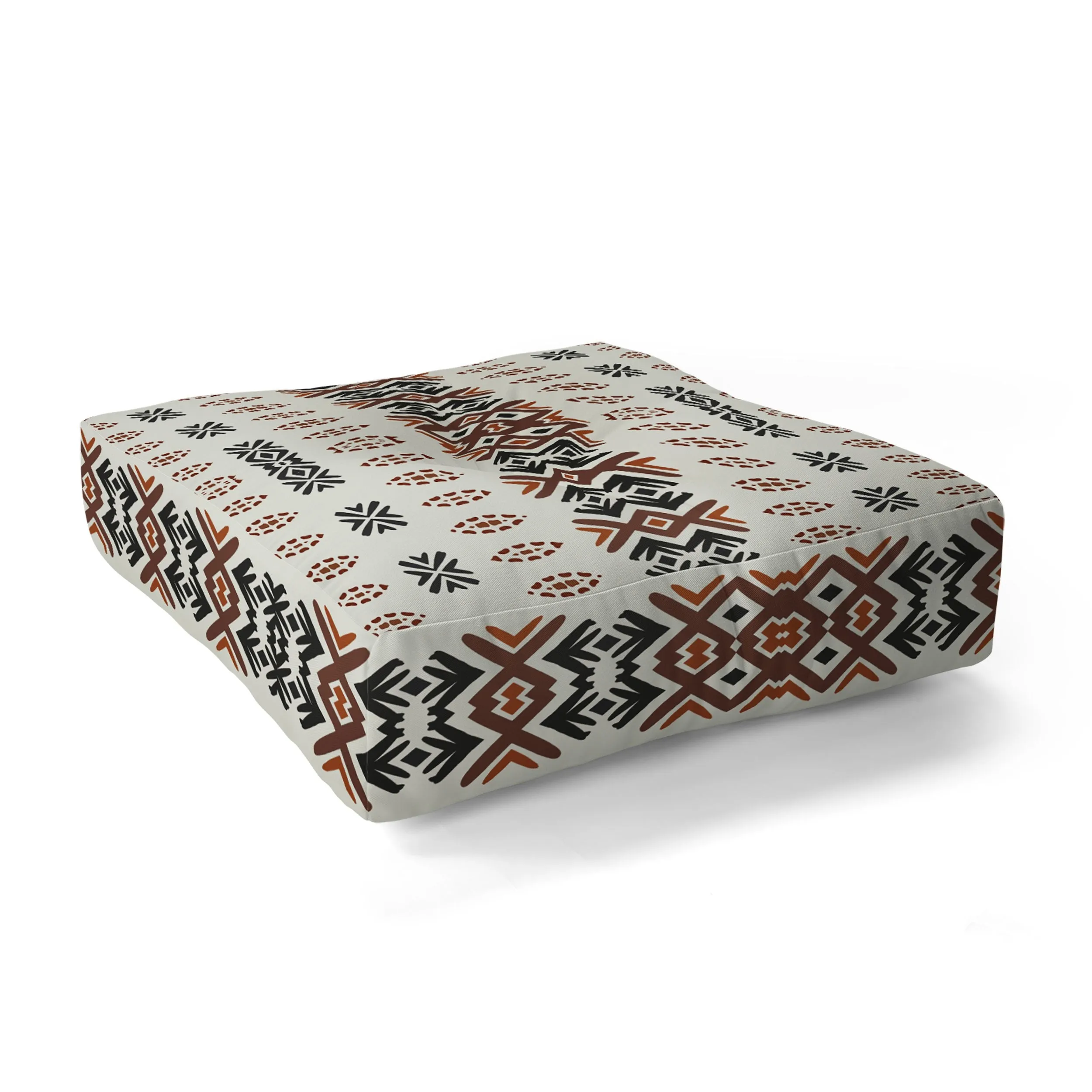 Ole Western Tribal Floor Pouf Pillow Square (DS)