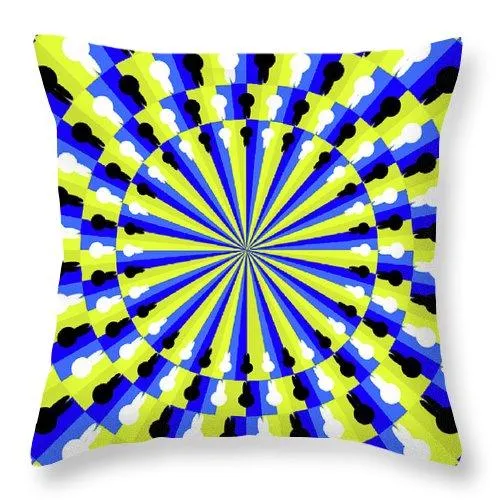 Optical Illusion Professor - Throw Pillow