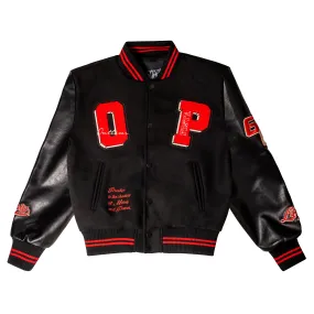 Outlaws Varsity Jacket - Black/University Red