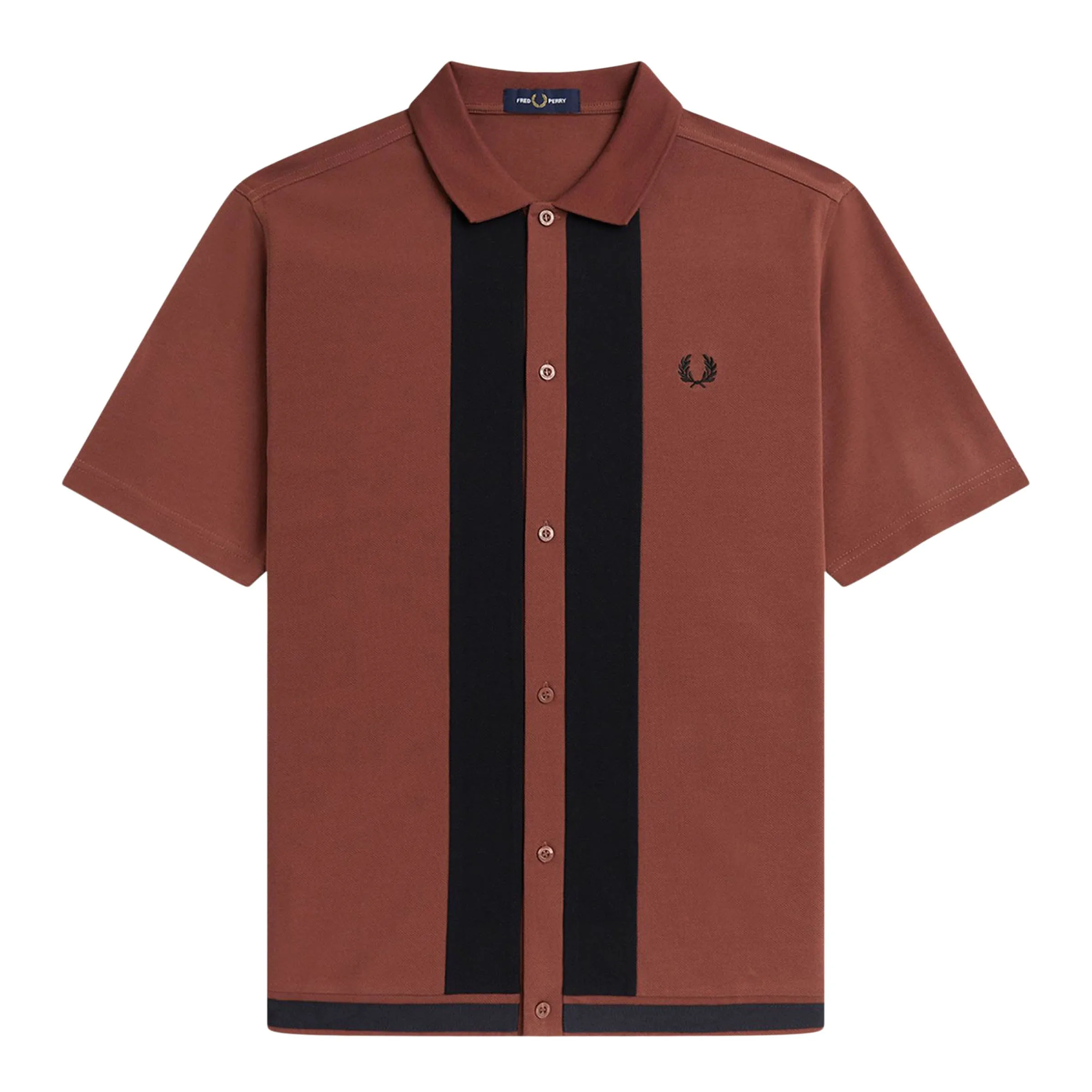 PANEL POLO SHIRT WHISKY BROWN | Bodega